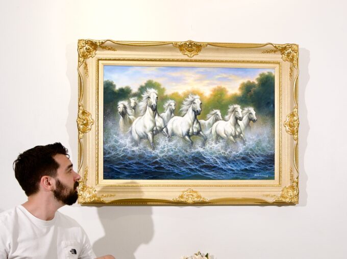 Cavalos Brancos e Rios – 90 x 60 cm Art Gallery Alpha House Gallery 4