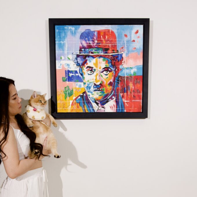 Charlie Chaplin Pop Art – 57 X 55 cm Art Gallery Alpha House Gallery