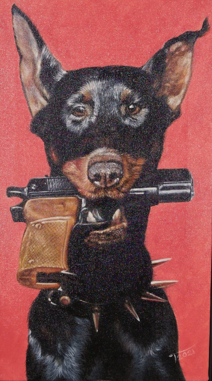 Cachorro Arma – 60 X 90 cm Art Gallery Alpha House Gallery 4